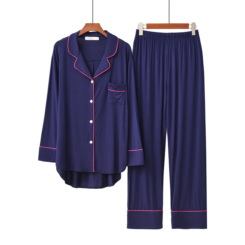 Women's Fashion Modal Pajamas Trousers Two-piece Set