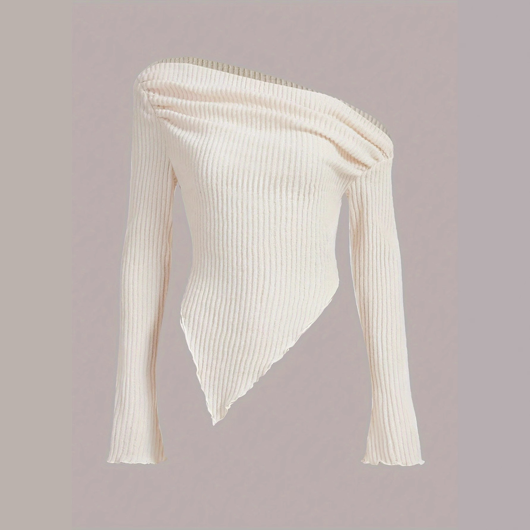 Women's Solid-color Long-sleeve Knit Sweater