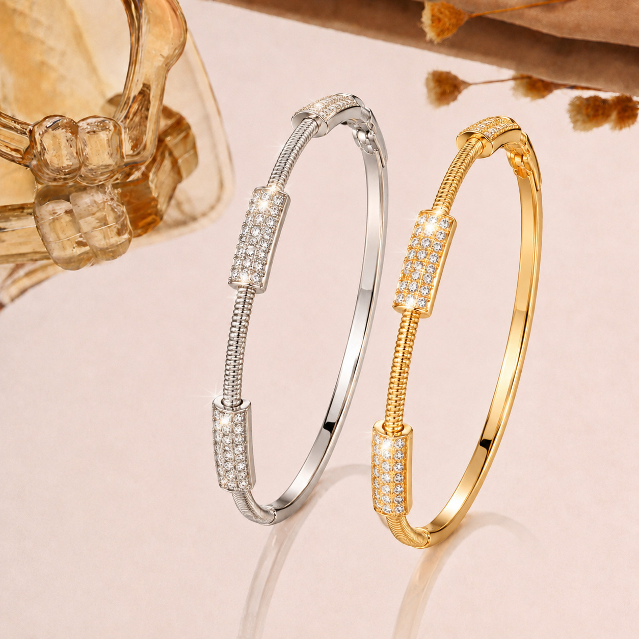 Full Diamond Spring Bracelet Light Luxury And Versatile