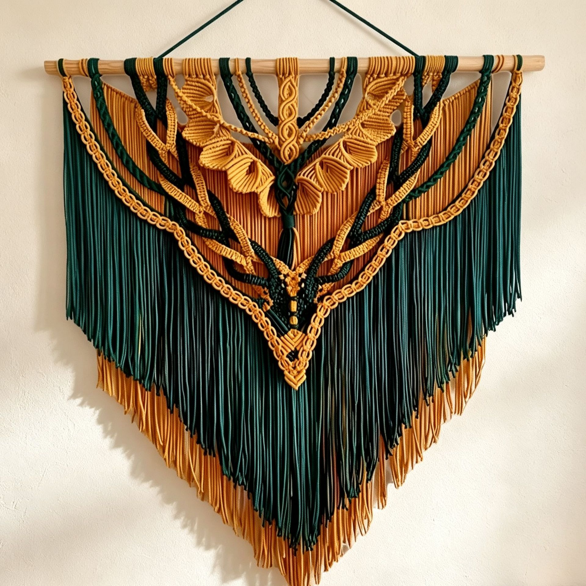 Hand-Woven Cotton Rope Wall Hanging