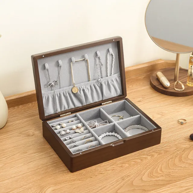 Black Walnut Retro Wood Ornaments Box S9140 Walnut Color - Shop at LoveMi