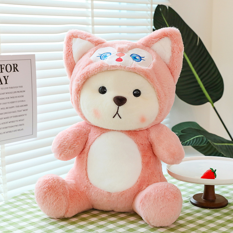 Colorful And Cute Strawberry Bear Plush Doll