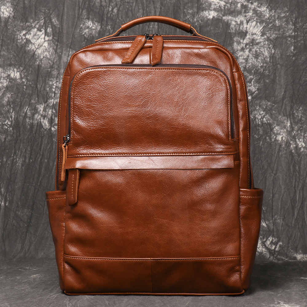 Retro-style New Arrival Mens Full-grain Leather Backpack
