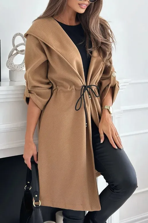 Women's Casual Long Sleeve Fall Winter Coat Brown - Shop at LoveMi