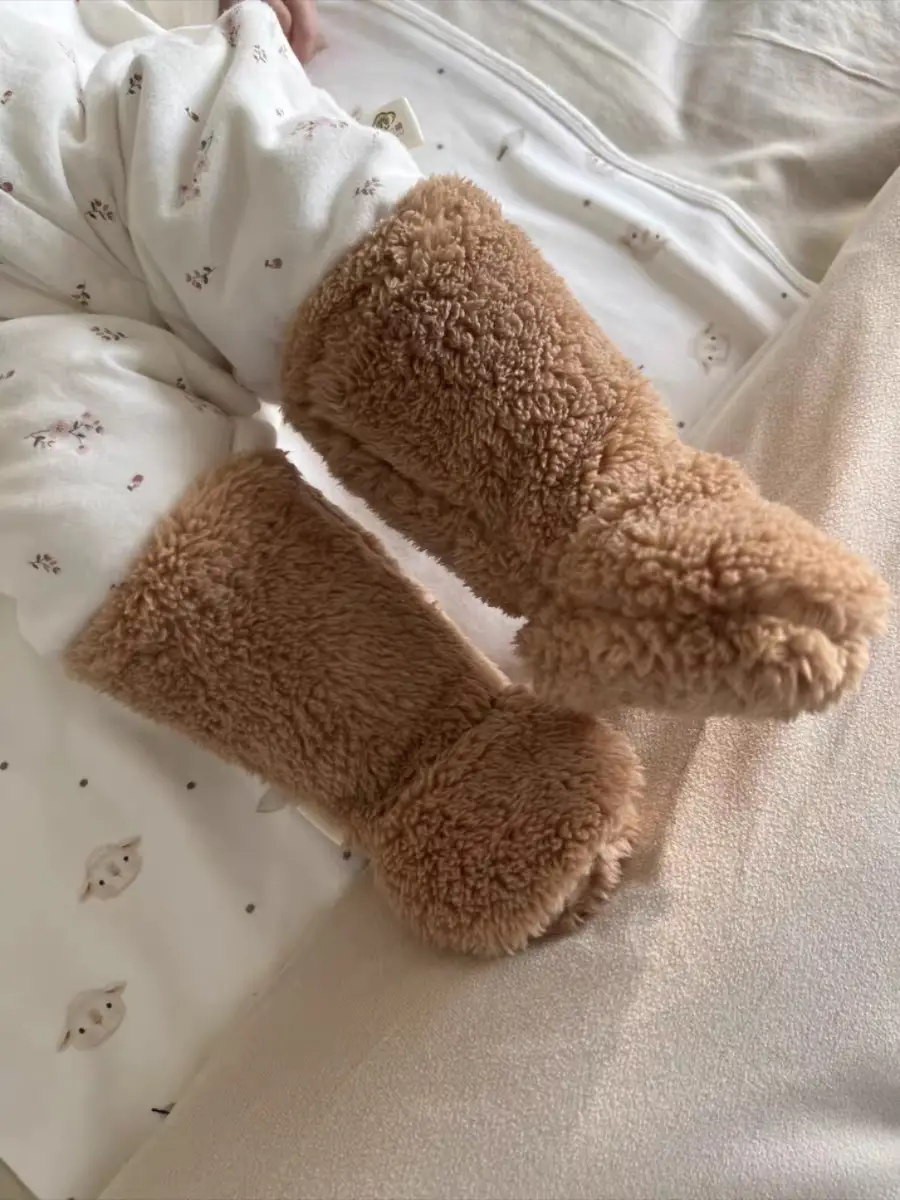 Baby Foot Covers Thickened Warm Shoe Covers Foot Protectors Baby Winter Sock Covers
