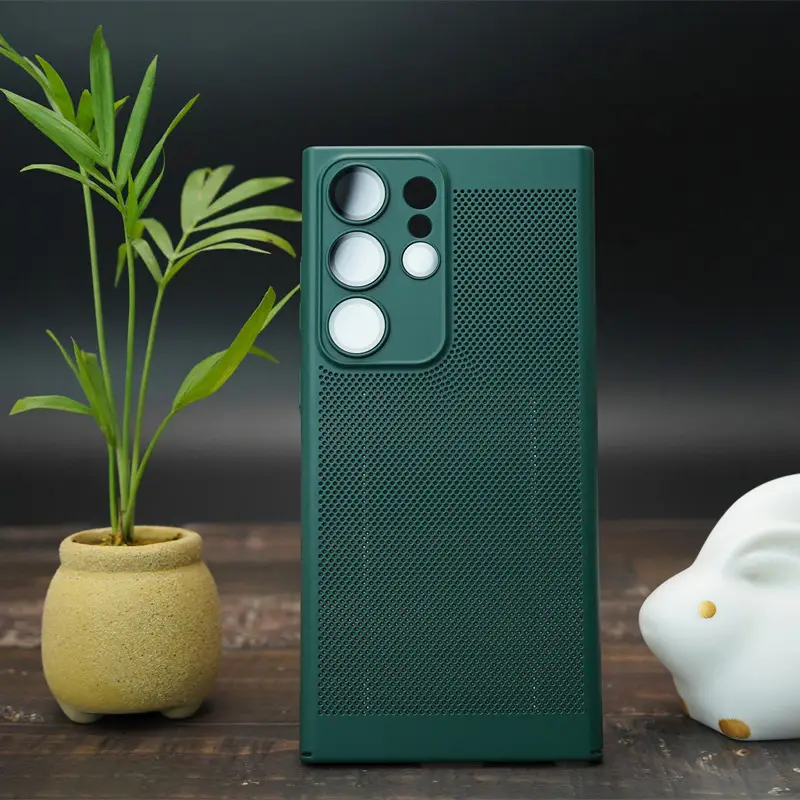 Breathable Heat Dissipation Network Shell Comes With Lens Protector Phone Case