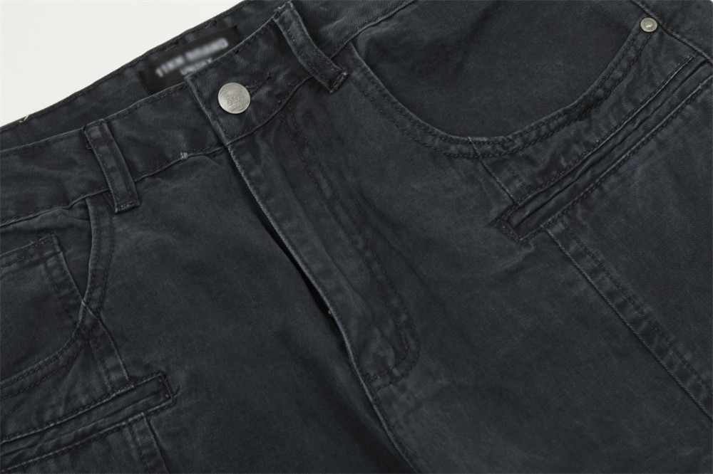 Washing Water Denim Straight-leg Trousers Men