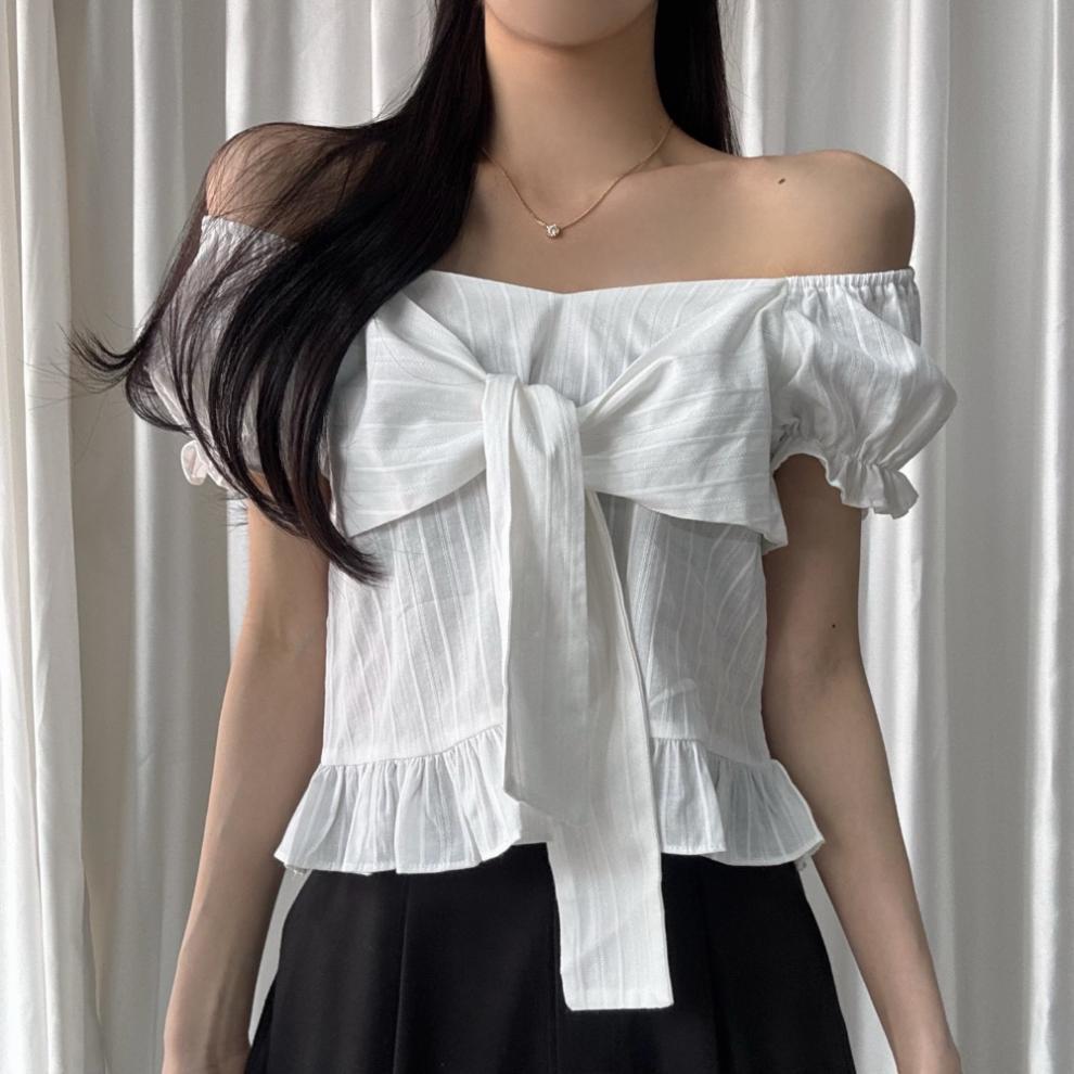 Bow-tied Ruffled Frill Puffed-sleeve Shirt 19 0f2daaaf 9977 4965 a5b8 a7e482042ab6