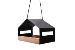 Outdoor Gardening Garden Decoration Hanging Bird Feeder - Black - View 1