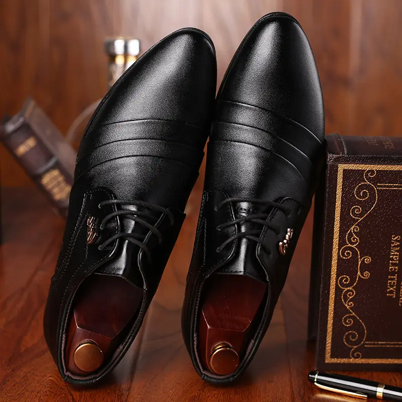 Mens Formal Business Leather Shoes Pointed Toe