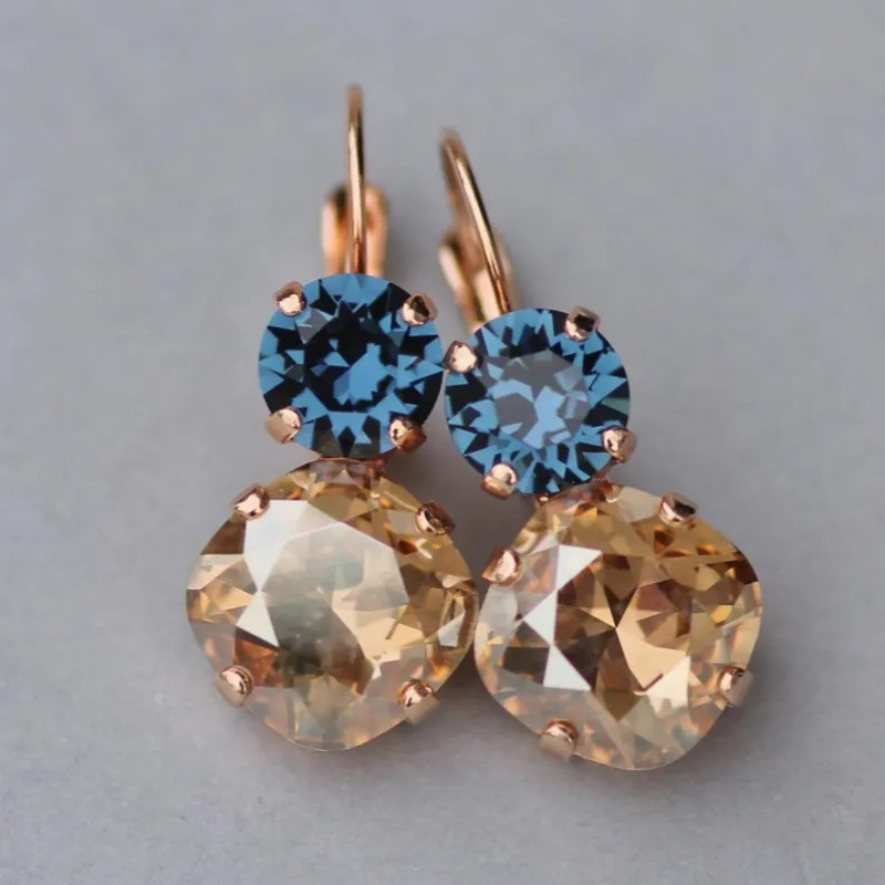 European And American Crystal Simplicity Trendy Earrings