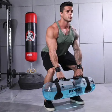 Transparent Cylindrical Weight-bearing Fitness Water Dumbbell Exercise Training Weightlifting