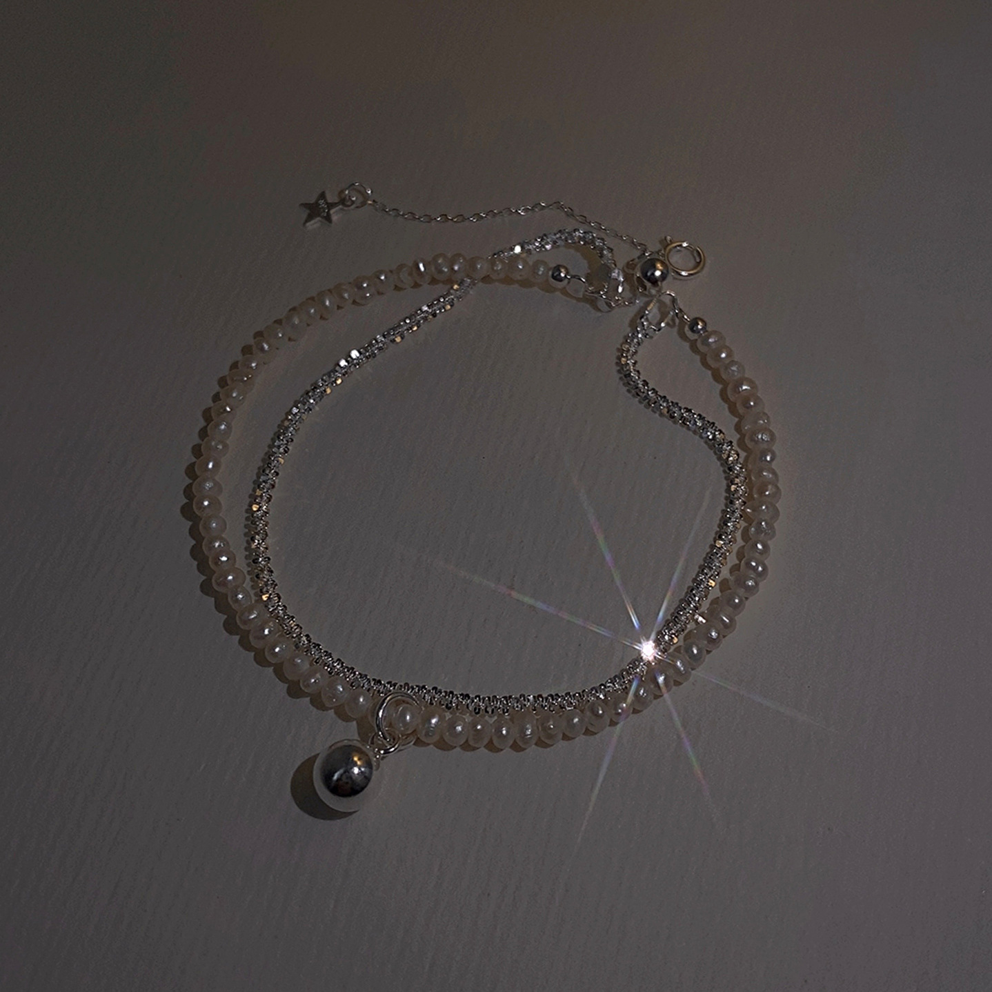 Double-layer Starry Pearl Bracelet For Girls