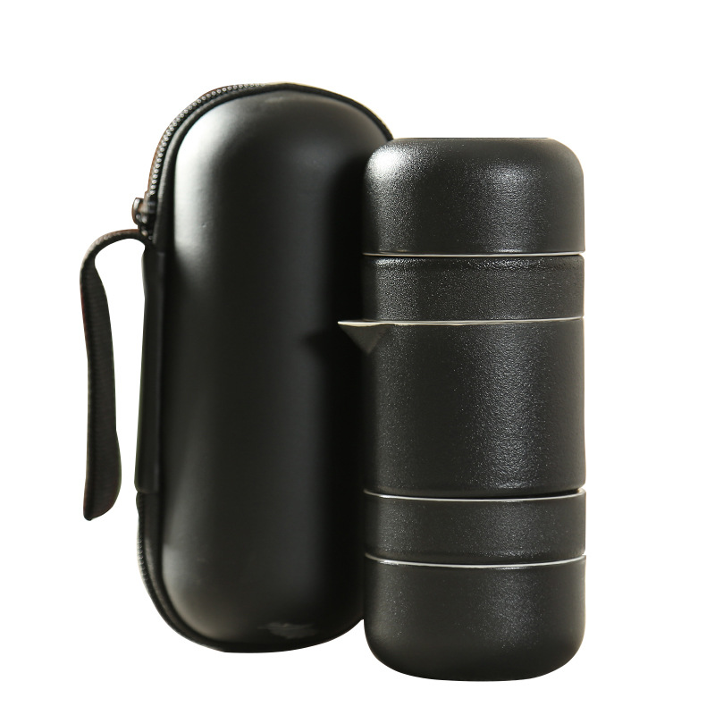 Portable Stoneware Purple Sand Travel Tea Set Suit