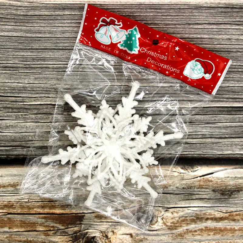 Christmas Snowflake Ornaments 3D Ice White Snowflakes Christmas DIY Crafts Hanging Pendants Xmas Tree Decorations New Year Christmas Tree Pendant – image 7