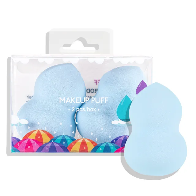 Face Makeup Tools Cosmetic Egg Water Drops Pear shaped Gourd Blue - Shop at LoveMi