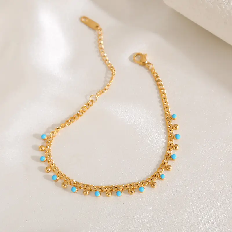 Fashion Girl Titanium Steel Moon Bracelet Anklet