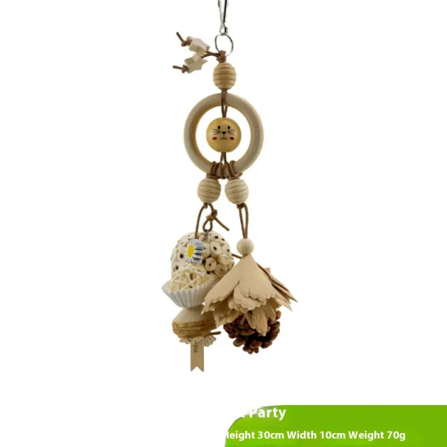 Parrot Natural Ricepaperplant Pith Ball Safety Plant Gnawing Molar Toy Cat Party - Shop at LoveMi