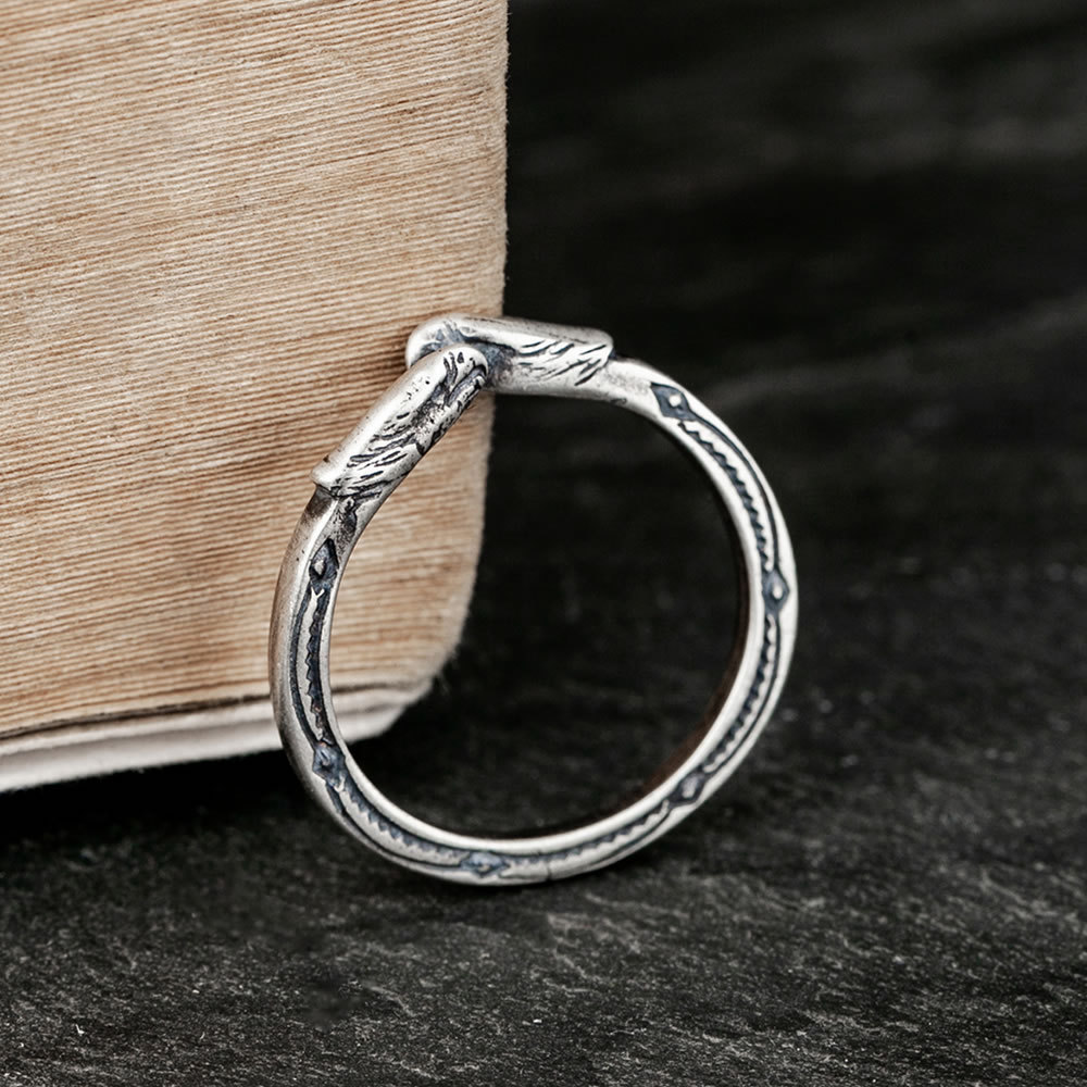 925 Sterling Silver Double-headed Adjustable Ring