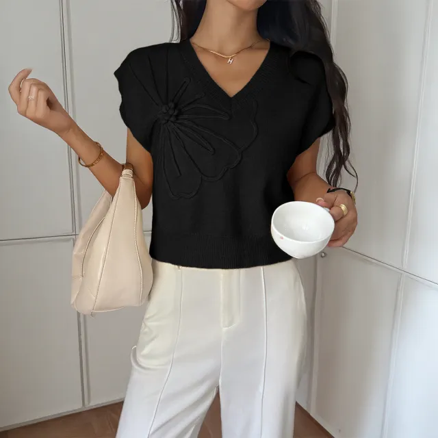 Fashion Casual Solid Color T shirt Sweater Women Black - Shop at LoveMi