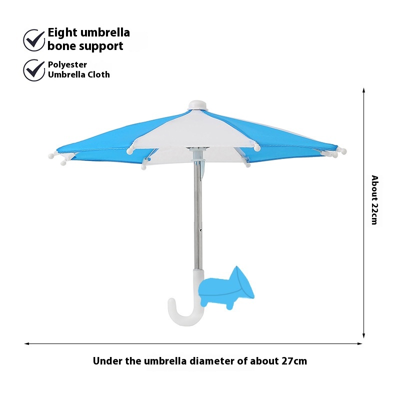 Blue And White Toy Umbrella