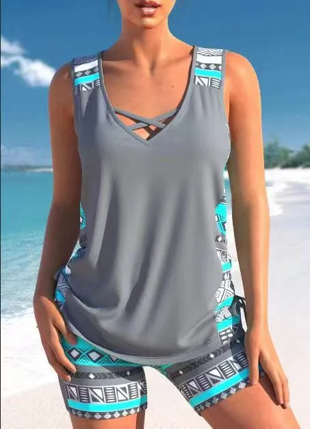 Women's Printed Lace Two piece Swimsuit Figure 2 3Xl - Shop at LoveMi