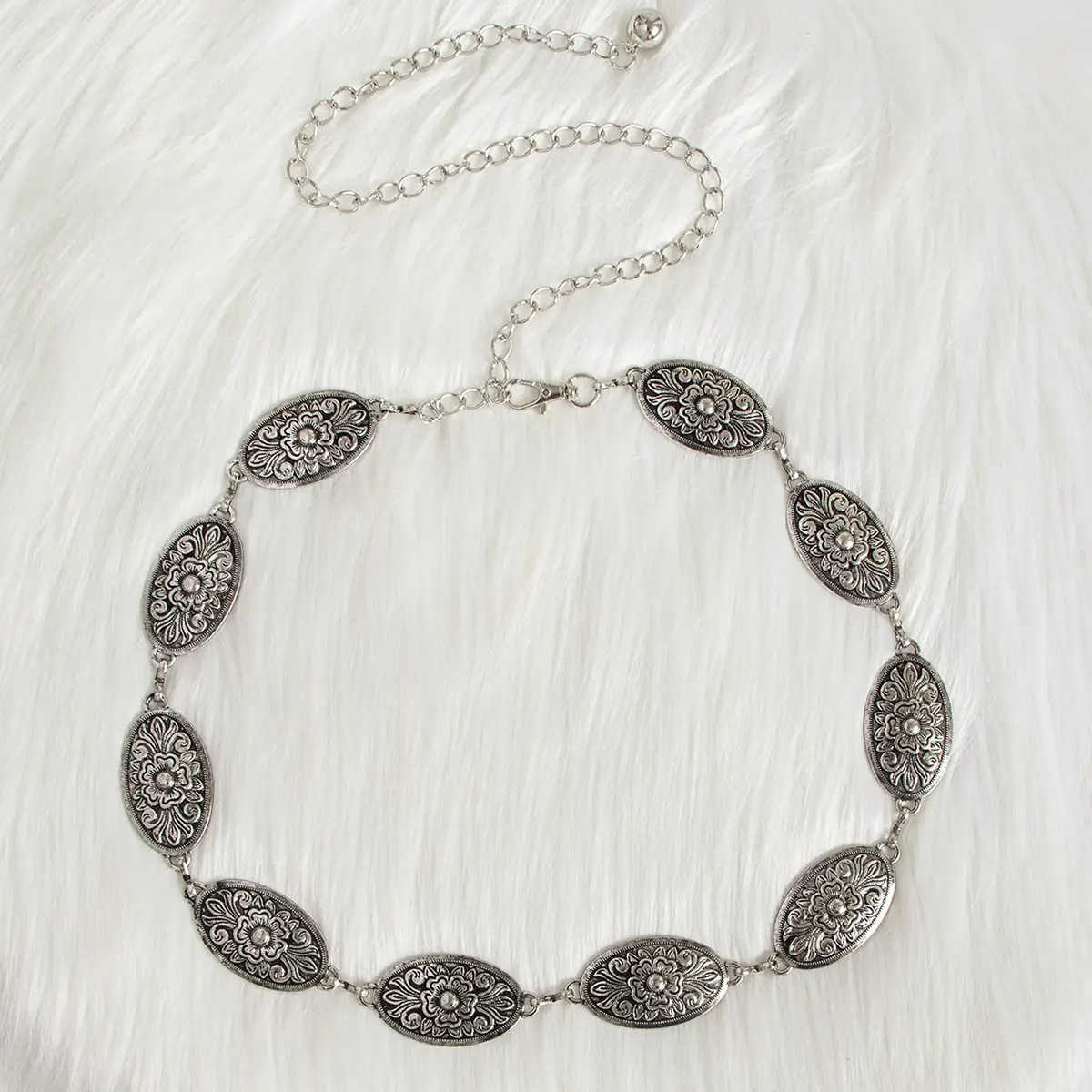 Carved Vintage Metal Women's Waist Chain