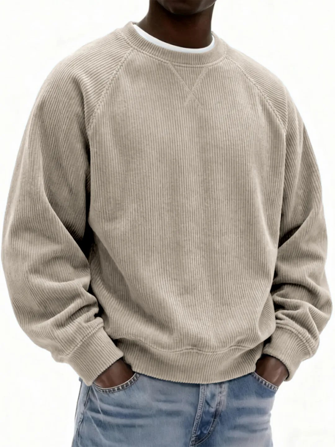 Mens Fashionable Simple And Relaxed Fit Sweatshirt