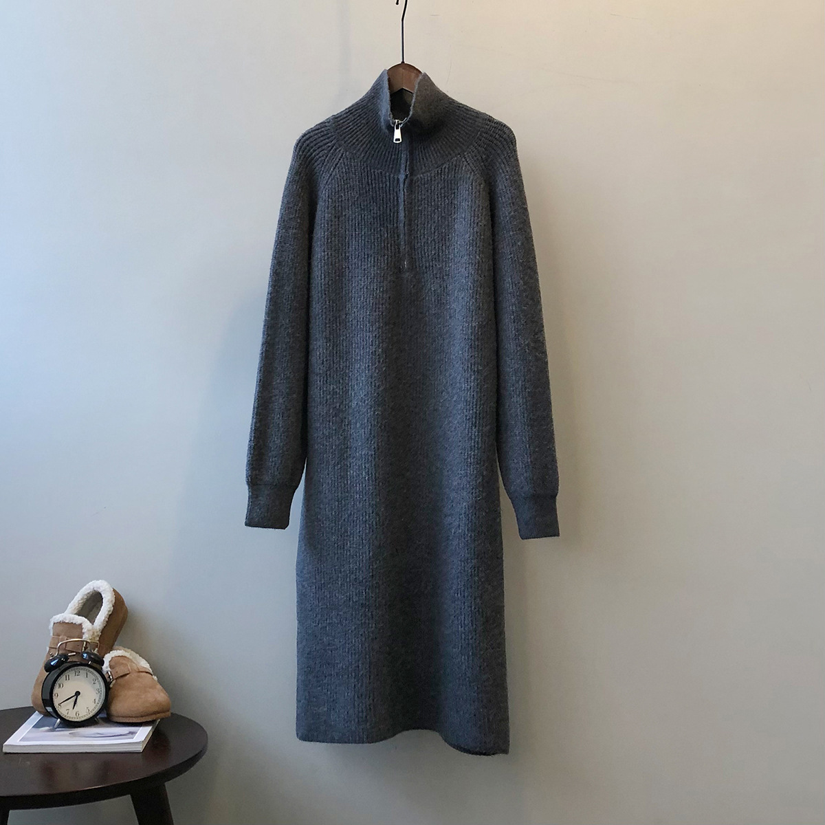 Raglan Sleeve Knit Dress, picture 3 of 5