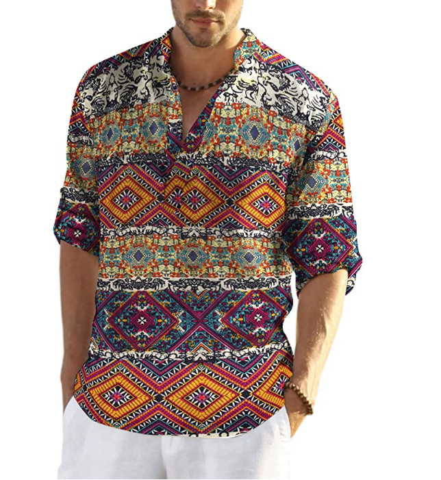 Title 5, Camisa de praia casual masculina, nova moda. Co...