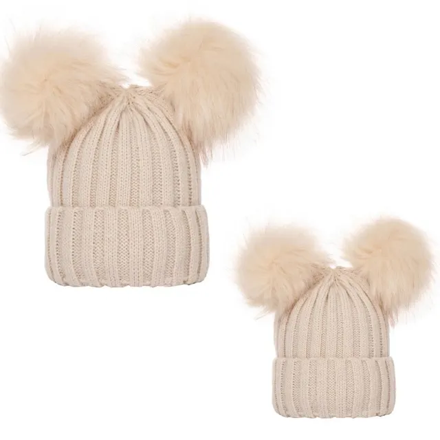 Parent Child Hat Thread Baby Sleeve Cap Beige Parent Child - Shop at LoveMi