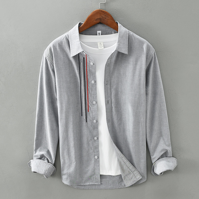 Cotton Long-sleeve Simple Handsome Casual And Versatile Shirt Jacket