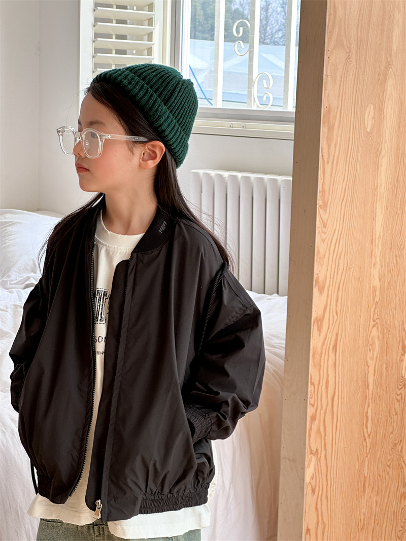 Children's Letter Embroidery Baseball Clothing Fashion Jacket Coat