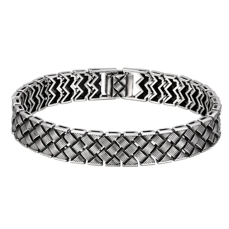 925 Sterling Silver Cross Woven Line Bracelet - 925 Silver