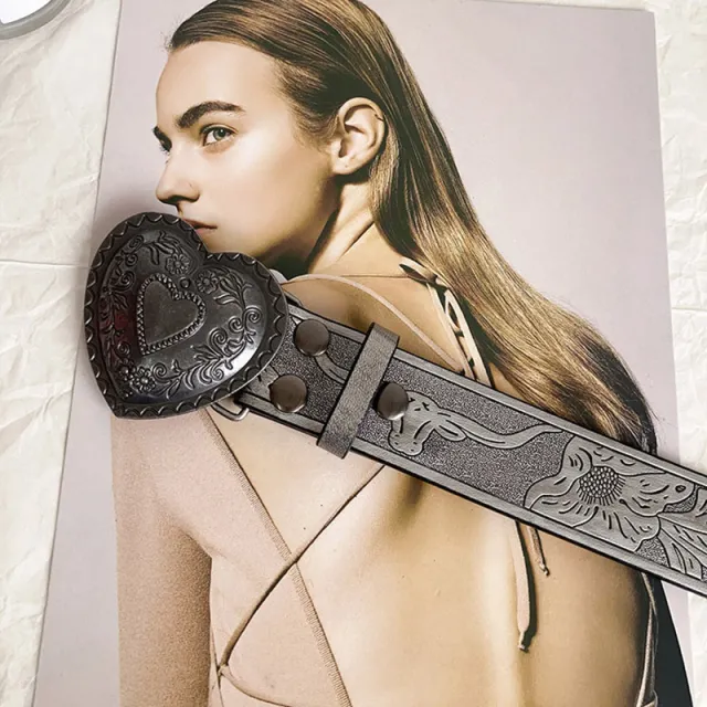 Retro Love Belt Women's Fashion Decorative Belt Silver - Shop at LoveMi