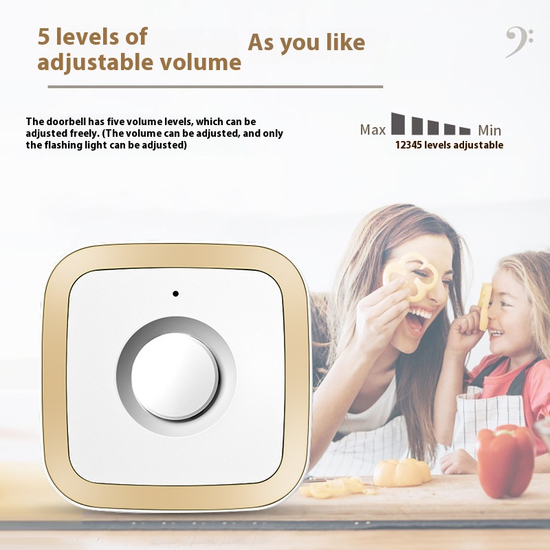 Battery-free Wireless Doorbell Home Villa Long Distance