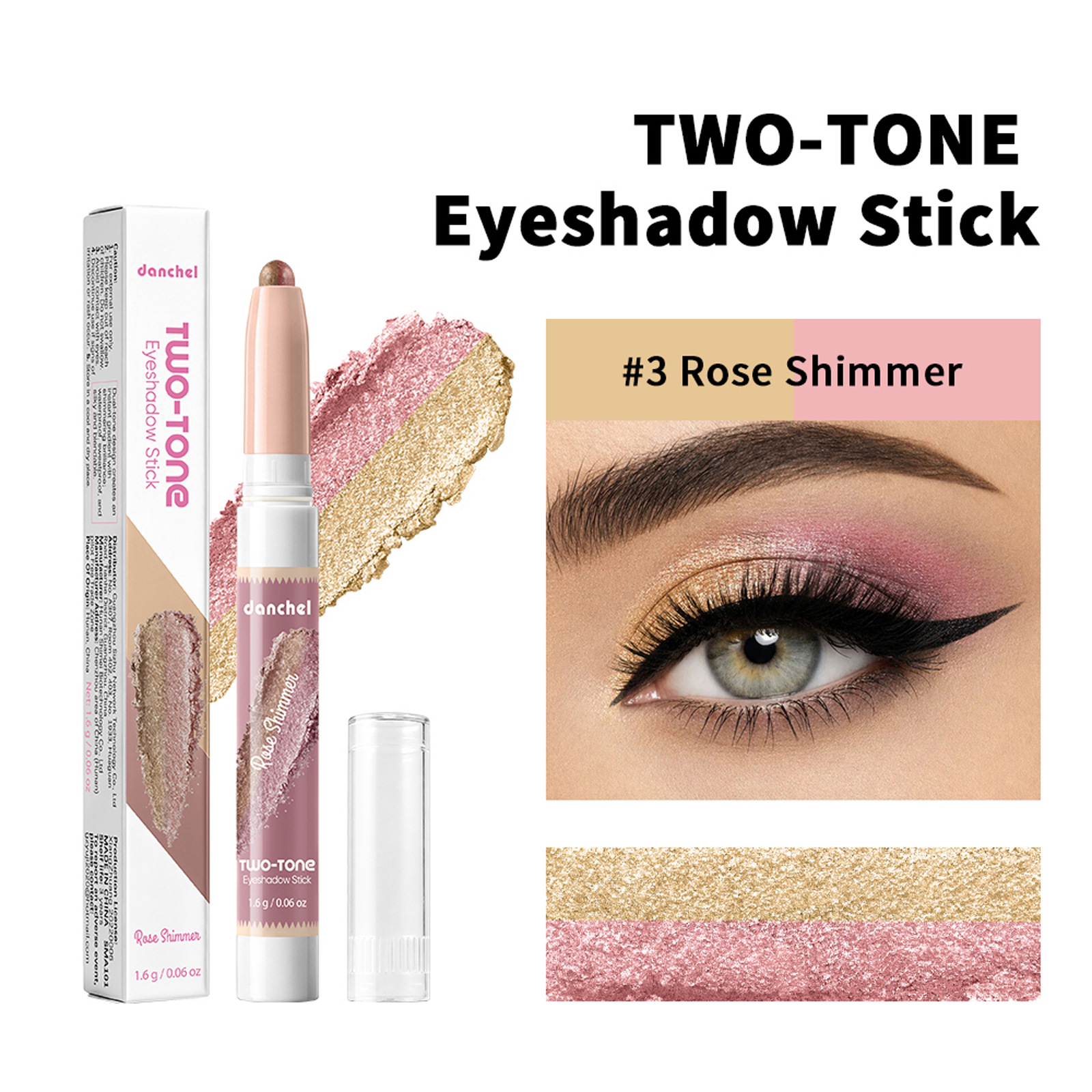 Contour And Highlight Cosmetics Two-Color Gradient Eyeshadow Pen
