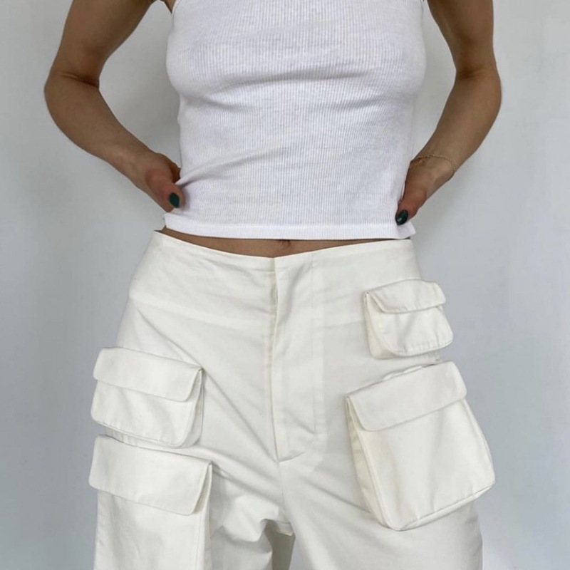 Title 4, Three-dimensional Multi-pocket High-waist Slim ...