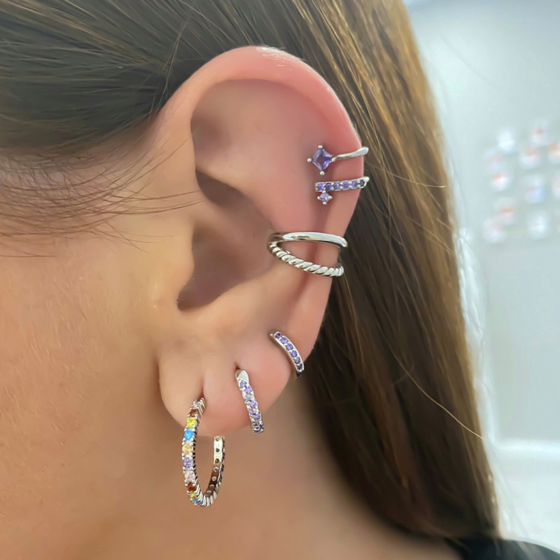 Design Geometry Semi-circle Earrings Female C- Type Trend