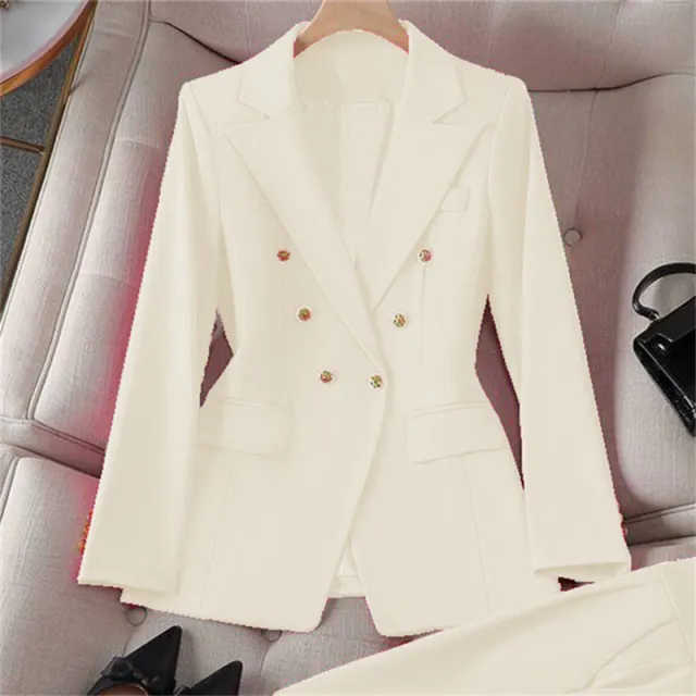 Retro Coat Slim Fit Casual Suit Top Beige Suit Color - Shop at LoveMi