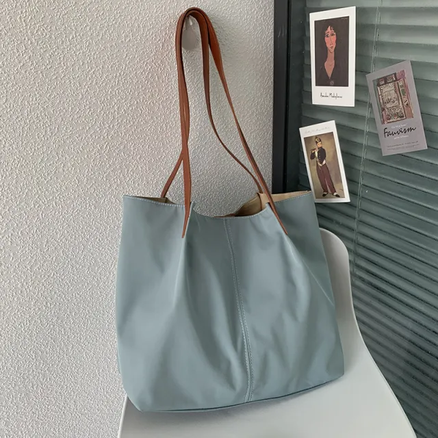 Canvas Womens Single shoulder Bag Japanese style Artistic Design Blue - Shop at LoveMi