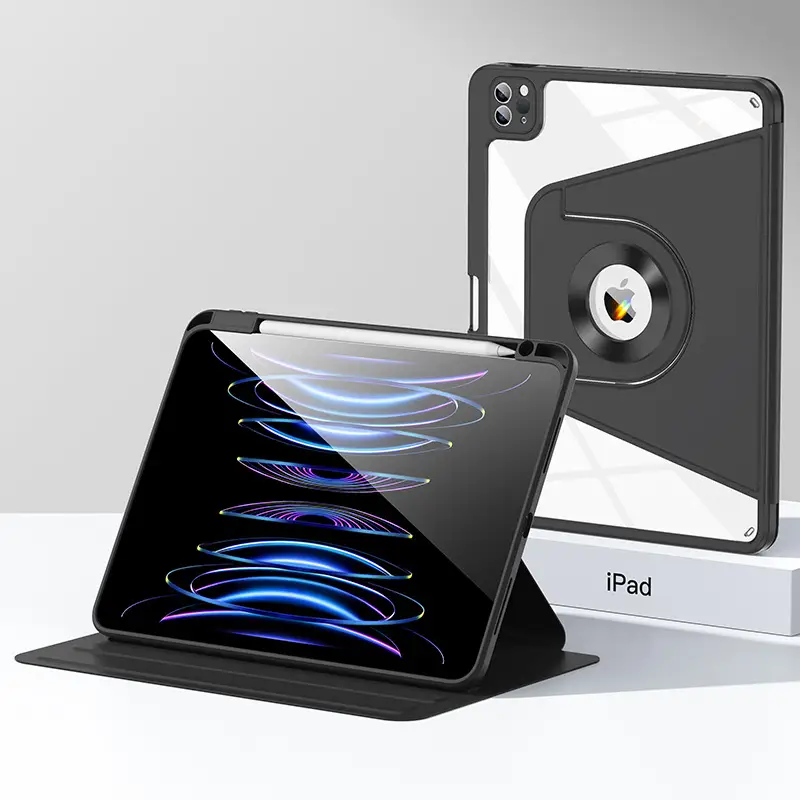 Magnetic Split Protective Shell With Pen Slot Rotatable Plane Housing