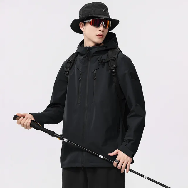 Outdoor Sports Windproof Waterproof Men's Outdoor Jacket Black - Shop at LoveMi