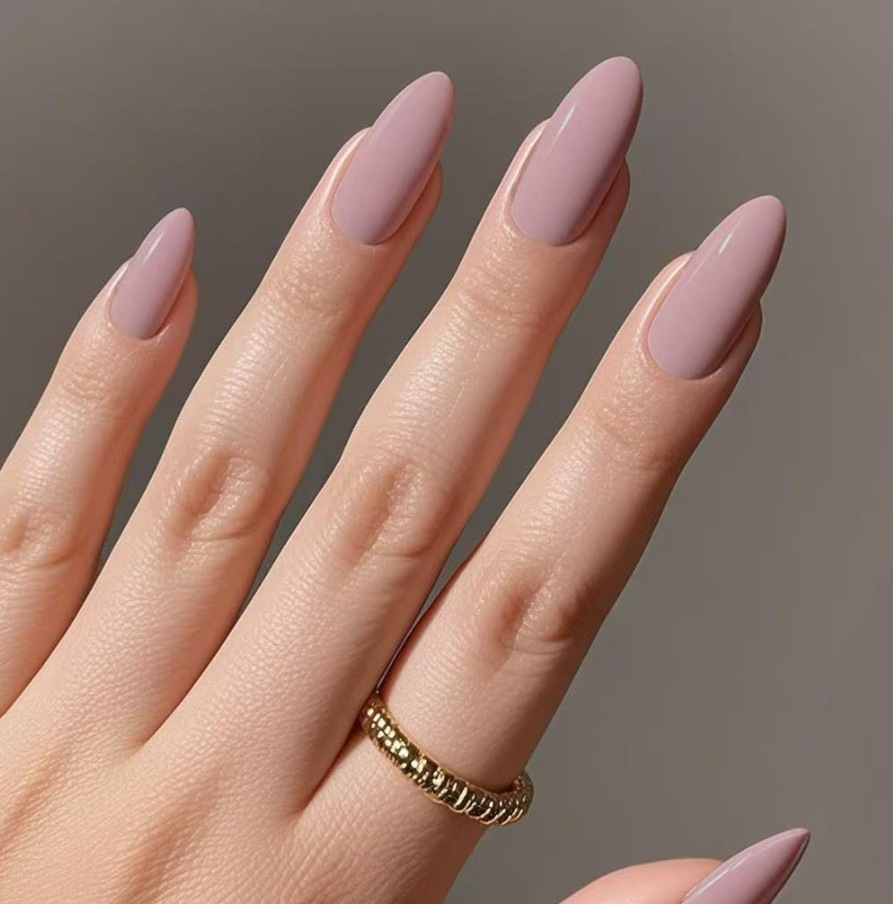 Nail Art Solid Color Series Solid Color Long Almond-Shape Press On Nails