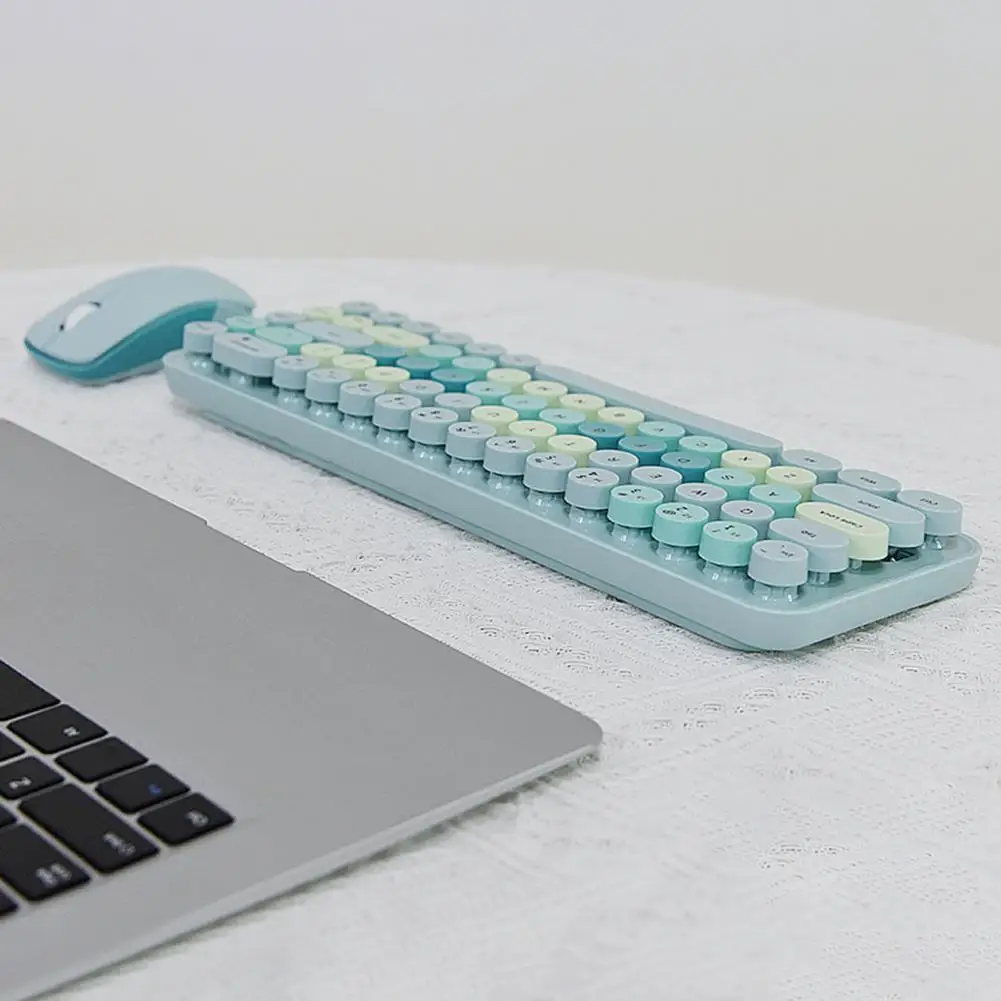 Wireless Keyboard And Mouse Set Small And Portable Lovely Female Office