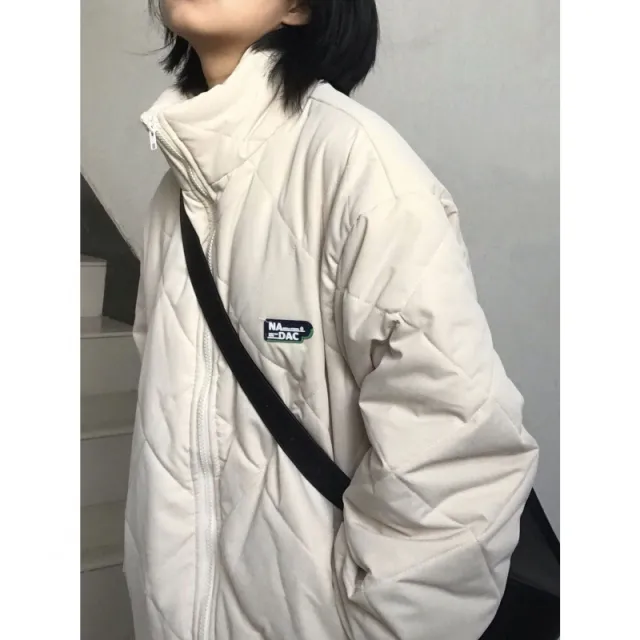 Autumn Winter Cotton padded Coat Women's Loose Beige - Shop at LoveMi