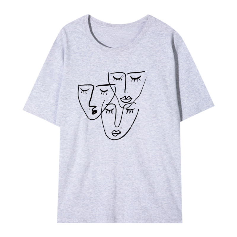 Title 12, T-shirt ample imprimée pour femmes avec masque ...