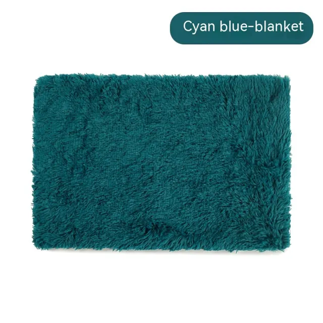 Pet Blanket Dog Bed Cat Winter Thermal Blanket Cyan Blue Blanket - Shop at LoveMi