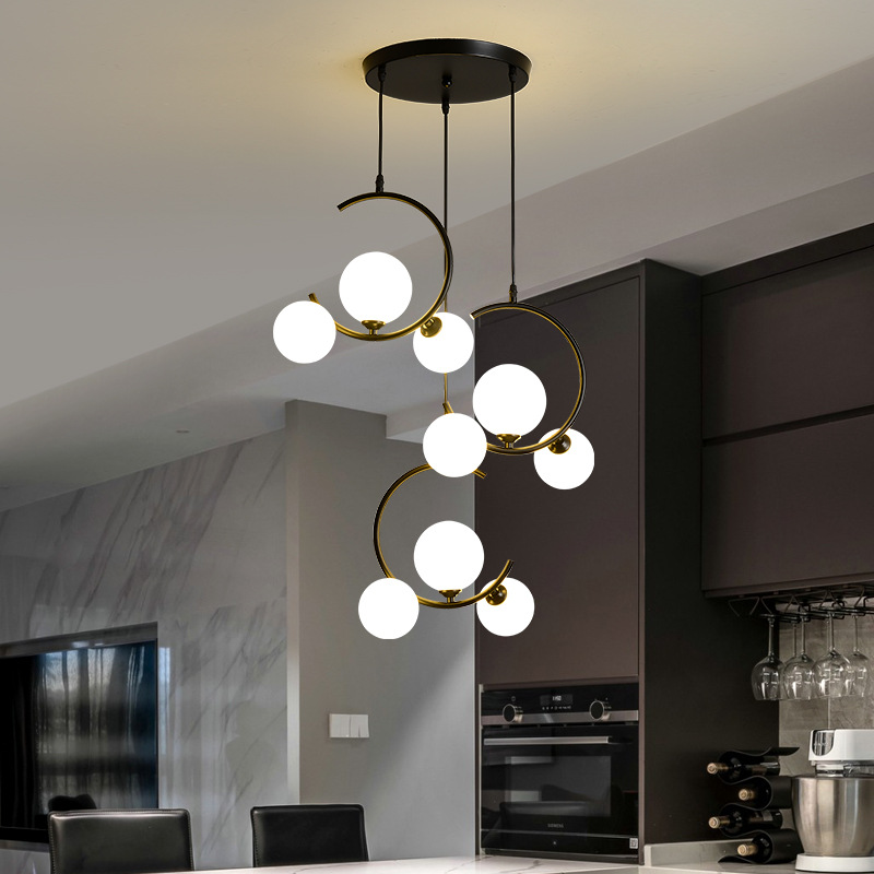 Glass Globe Pendant Light Stylish And Creative Chandelier For Bars And Shops