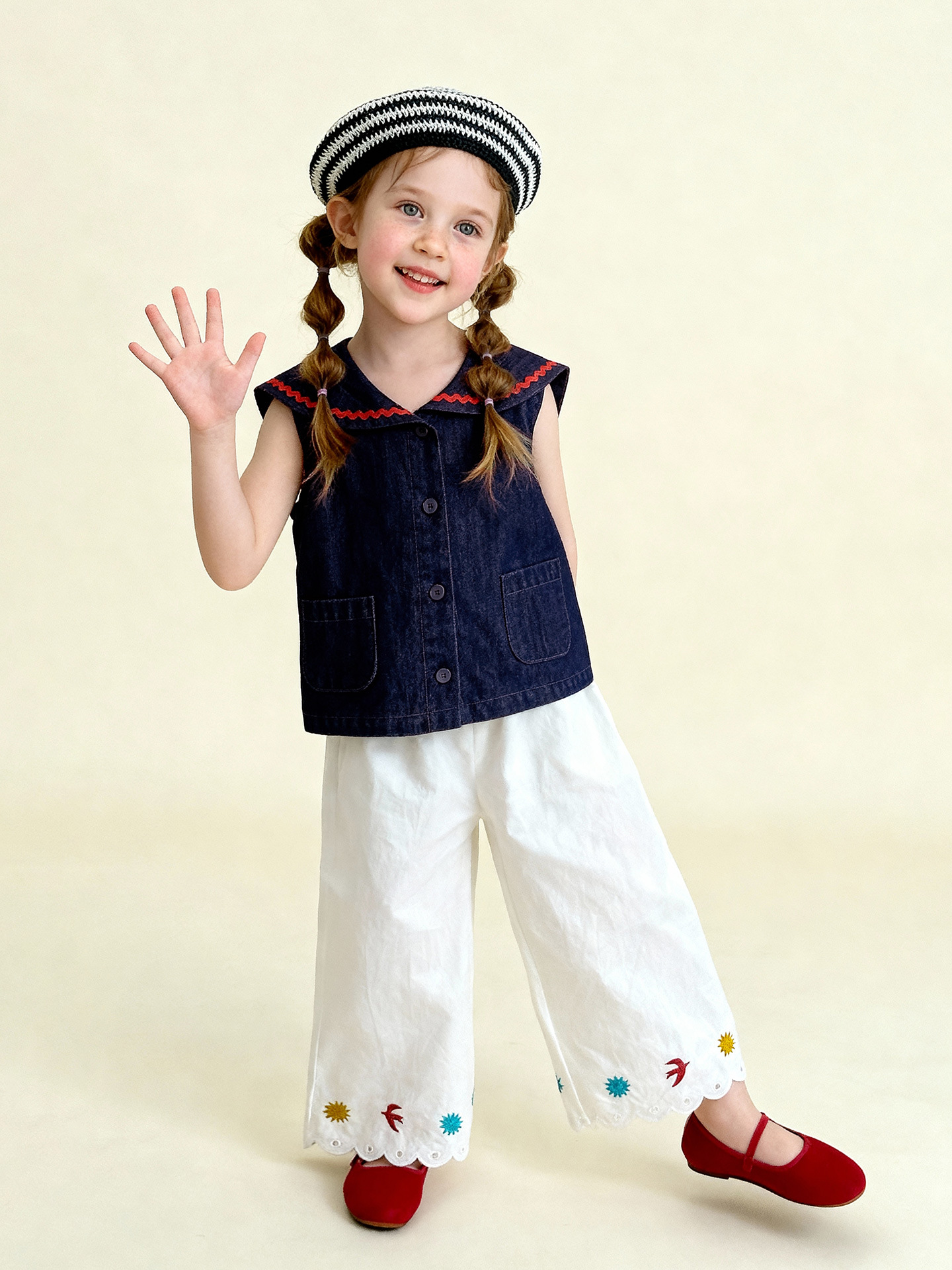 Sweet Casual Resort-style Vest And Pants